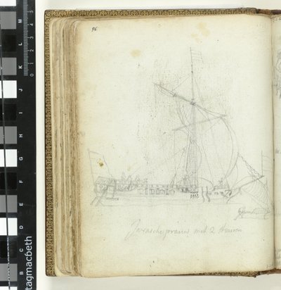Javanese Prau with Two Rudders by Jan Brandes