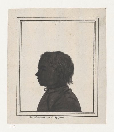 Silhouette Portrait of Jan Brandes Junior by Jan Brandes