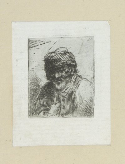 Bearded Old Man with Cap by Jan Chalon