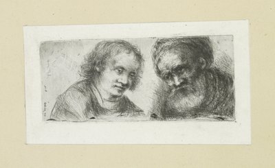 Young and old man by Jan Chalon