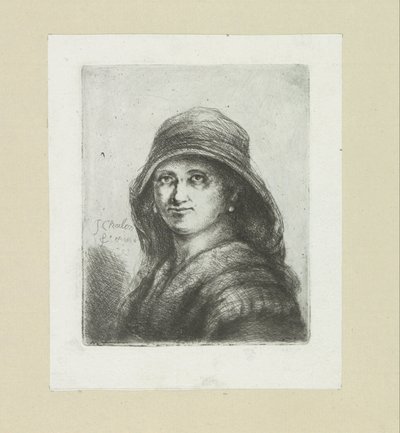 Young Woman with Hood by Jan Chalon
