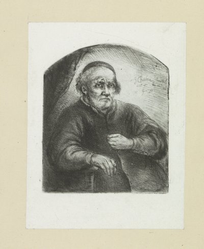 Old Man in an Armchair by Jan Chalon
