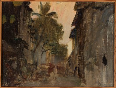 Bombay - Street, Bamboo Palms. From a Journey to India by Jan Ciągliński