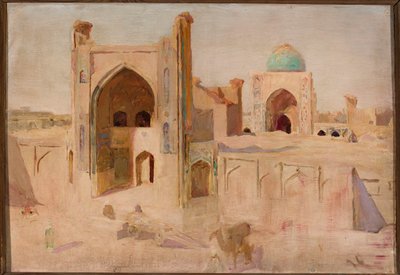 Kalan Mosque in Bukhara. From a Journey to Turkestan by Jan Ciągliński