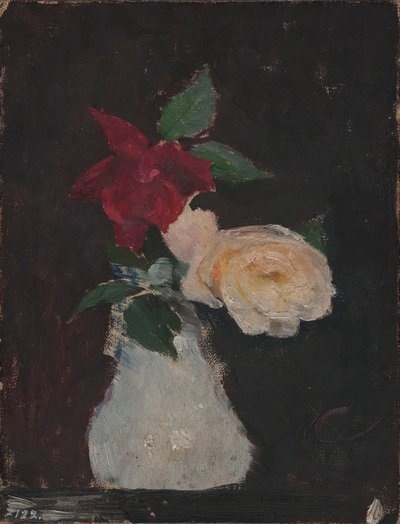 Roses in a Vase by Jan Ciągliński
