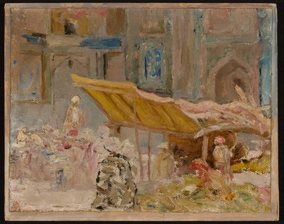 Samarkand - Fruit Market. From a Journey to Turkestan by Jan Ciągliński