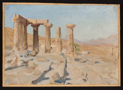 Temple of Apollo and Parnassus in Corinth. From a Journey to Greece by Jan Ciągliński