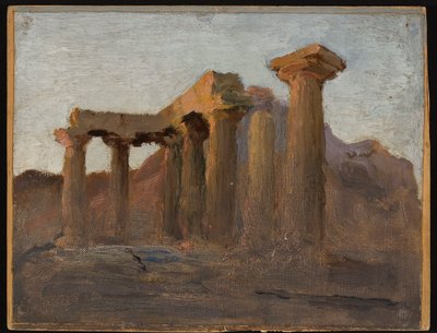 Temple of Apollo in Corinth at Sunrise. From a Journey to Greece by Jan Ciągliński