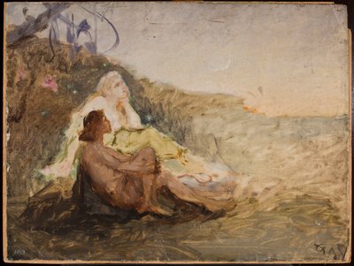 Sketch for the painting "Love" by Jan Ciągliński