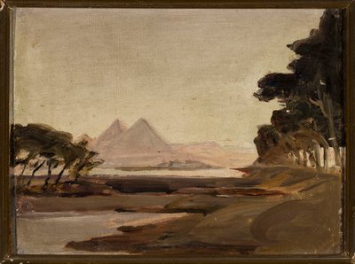 View of the Pyramids. From a Journey to Egypt by Jan Ciągliński