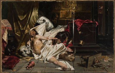 Man Fighting with Wolves by Jan Czesław Moniuszko