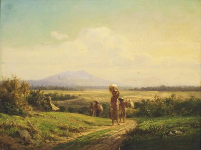 Javanese Landscape After the Rice Harvest by Jan Daniel Beynon