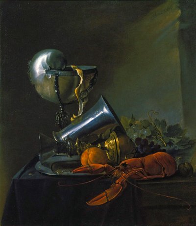 Still-Life with Lobster and Nautilus Cup by Jan Davidsz. de Heem