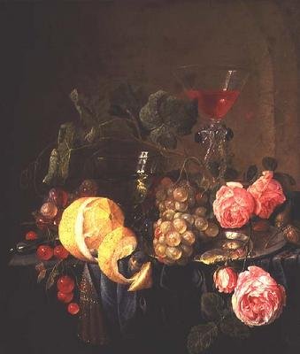 Still Life of Fruit and Flowers by Jan Davidsz de Heem