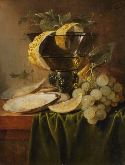 Still Life with a Glass and Oysters, ca. 1640 by Jan Davidsz de Heem