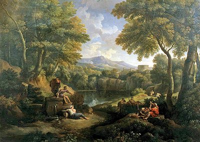 Landscape with Figures at a Well by Jan Frans van Bloemen