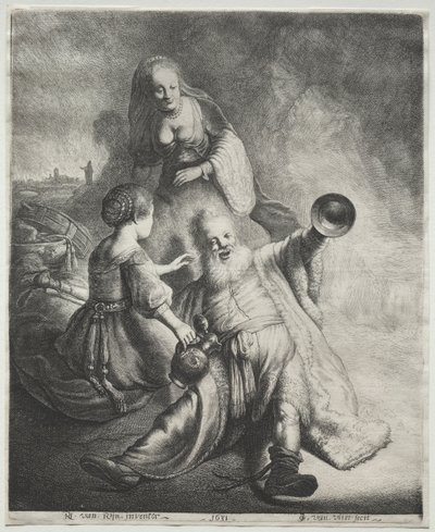 Lot and His Daughters by Jan Georg van Vliet