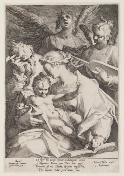 Holy Family and Two Music-Making Angels by Jan Harmensz. Muller