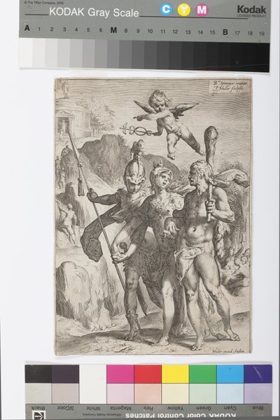 Minerva, Led by Hercules and Mars by Jan Harmensz Muller