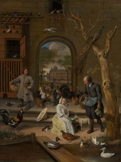 Portrait of Jacoba Maria van Wassenaer, known as The Poultry Yard, 1660 by Jan Havickszoon Steen
