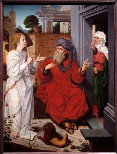 Abraham, Sarah and the Angel by Jan II Provost