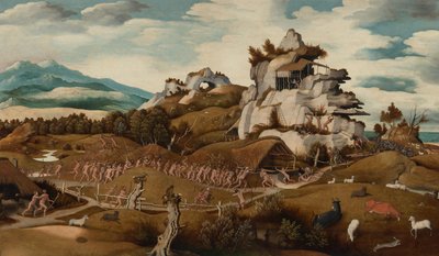 Landscape with an Episode from the Conquest of America by Jan Jansz Mostaert