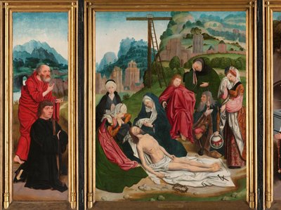 Triptych with the Lamentation by Jan Jansz Mostaert