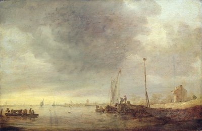Landscape with River and Ferry by Jan Josephsz van Goyen