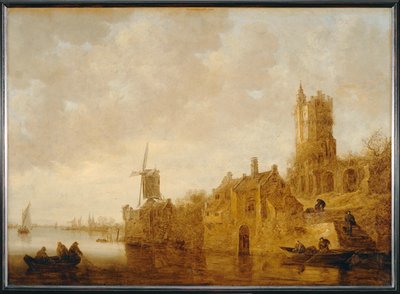 River Landscape with Mill and Ruined Castle by Jan Josephsz van Goyen