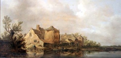 River Scene with an Inn by Jan Josephsz van Goyen