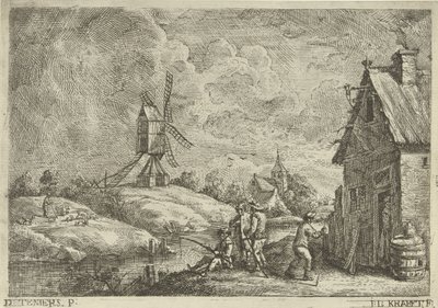 Landscape with Inn and Mill by Jan Lauwryn Krafft (I)