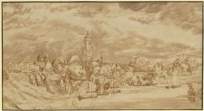 View of a Town on the Far Bank of a River by Jan Lievens