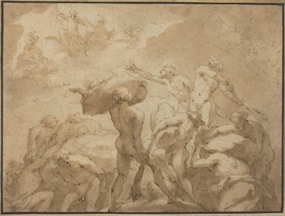 Battle of the Gods and Giants from Mount Olympus and Mount Othrys by Jan Luyken