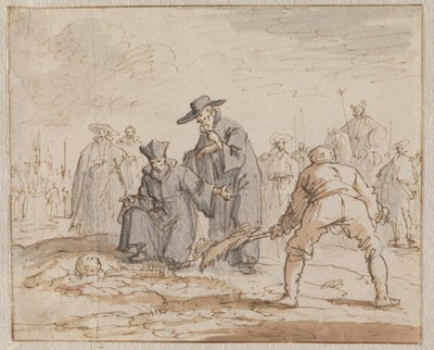 The Live Burial of Anneke van den Hove in Brussels, 1591 by Jan Luyken