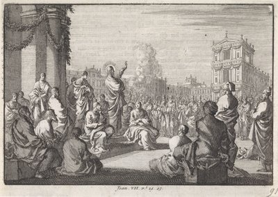 Sermon of Christ before the Temple by Jan Luyken