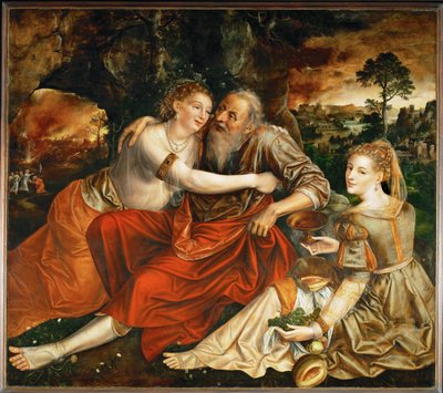 Lot and His Daughters by Jan Massys