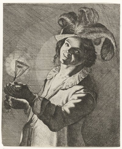 Laughing Boy with a Glass in Hand by Jan Matham (possibly)