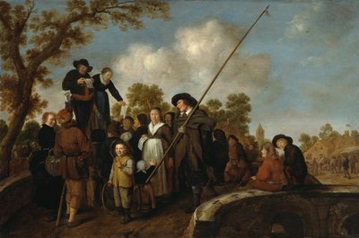 Traveling Merchants at a Fair by Jan Miense Molenaer