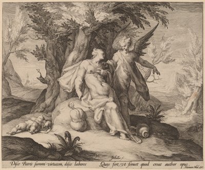 Hagar in the Desert Consoled by an Angel by Jan Muller