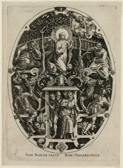 Agony in the Garden, from Passion of Christ by Jan Sadeler I