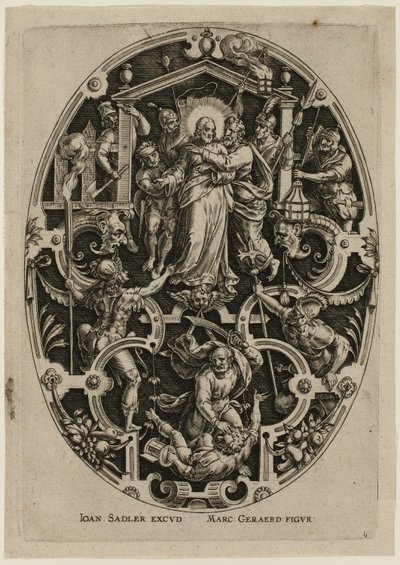 Betrayal of Christ, from Passion of Christ by Jan Sadeler I