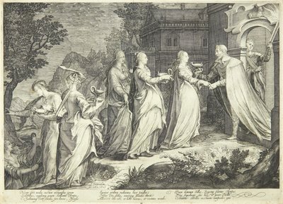 The Wise Virgins Received by the Lord by Jan Saenredam