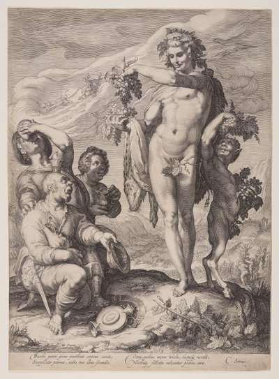 Homage Paid to Bacchus by Jan Saenredam