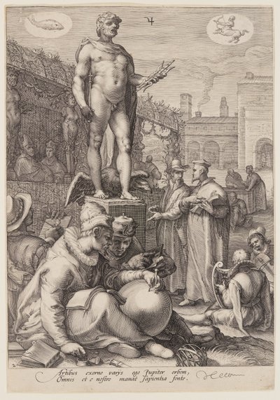 Jupiter Presiding over the Liberal Arts, from Seven Planetary Gods by Jan Saenredam
