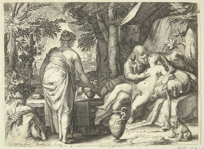 Lot and His Daughters by Jan Saenredam