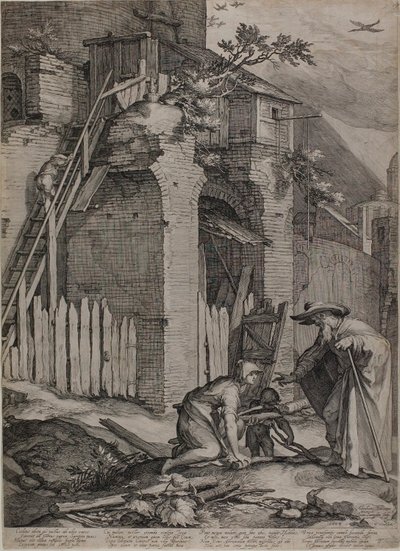 The Prophet Elijah Arriving at the House of the Widow of Sarepta by Jan Saenredam