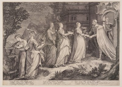 Wise Virgins Received by Our Lord, from Parable of the Wise and Foolish Virgins by Jan Saenredam