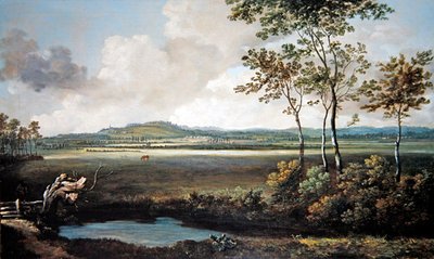 An Extensive Landscape with a Stream and Horses Grazing by Jan Siberechts