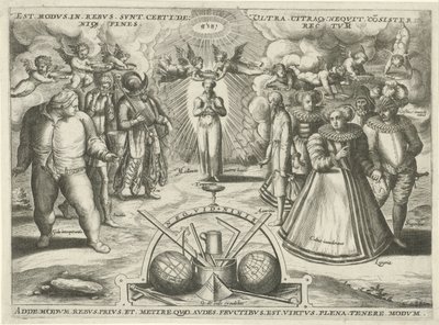 Temperance with Personified Sins (title on object: Est modus.in.rebus. sunt. certi.de) by Jan Snellinck (I) (attributed to)