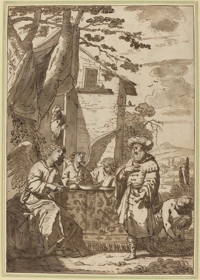 Abraham Entertaining the Angels by Jan Tengnagel